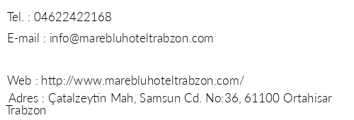 Mare Blu Hotel telefon numaralar, faks, e-mail, posta adresi ve iletiim bilgileri